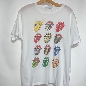 Daydreamer Rolling Stones 12 Tongues Boyfriend Tee